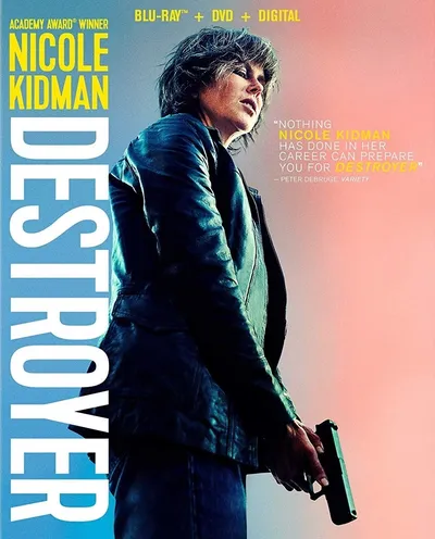 Póster de Destroyer. Una mujer herida
