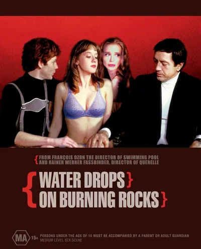 Póster de Gotas de agua sobre piedras calientes