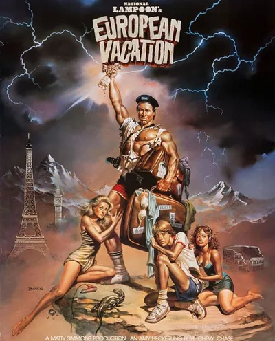 Póster de Las vacaciones europeas de una chiflada familia americana