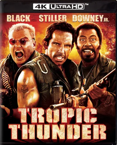 Póster de Tropic Thunder, ¡una guerra muy perra!